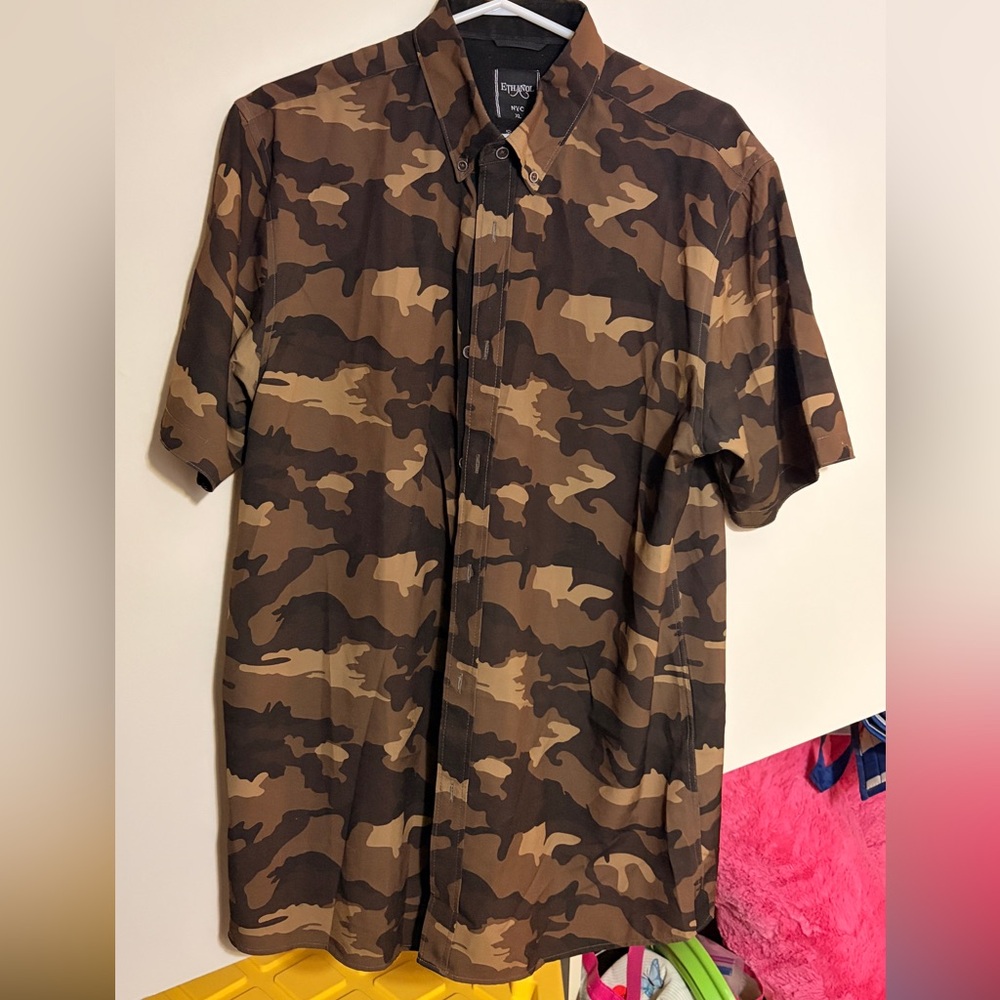 Men's Camouflage Button Down Shirt